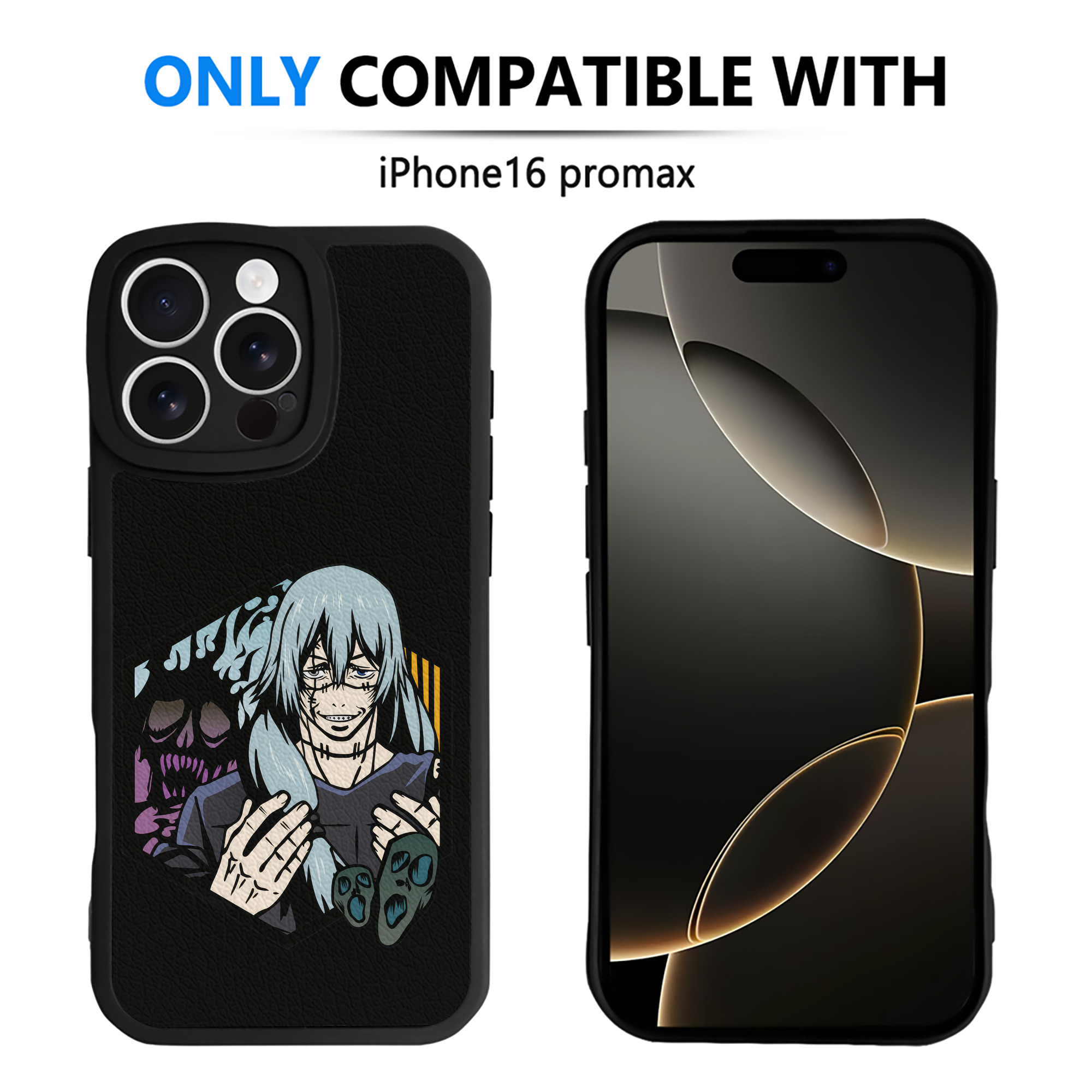 （画像用） 呪術廻戦 Jujutsu Kaisen 【iPhone 16シリーズ対応】シリコンスマホケース（レザー調） 材質：シリコン
